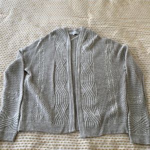 John and Jenn from Anthropologie grey cardigan size medium